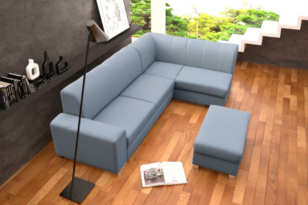 Sofa Schlofssofa Designersofa mat Schlofffunktion + Bettkëscht Ecksofa Canapé NEI