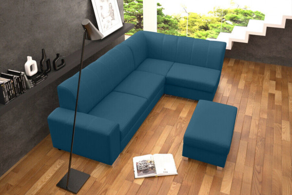 Sofa Schlofssofa Designersofa mat Schlofffunktion + Bettkëscht Ecksofa Canapé NEI
