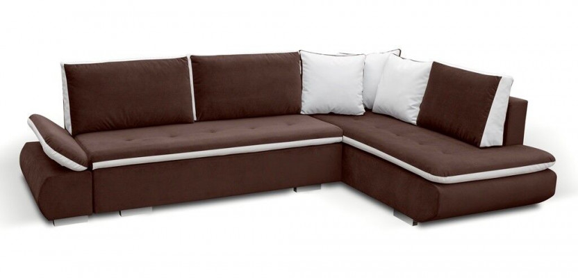 Sofa Schlofsofa Designer Sofa mat Bettfunktioun + Bettkëscht Ecksofa Canapé *NEI*