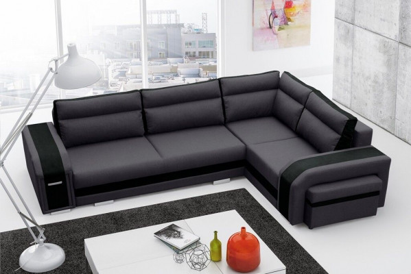 Canapé Schlofcanapé Designer Canapé mat Schloffunktion + Bettschaf Eckcanapé Sofabett (Nei)