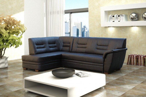 Wunnlandschaft Ecksofa mat Bettkëschte Polstersofa Couche Eckcouche Sofa L-Form