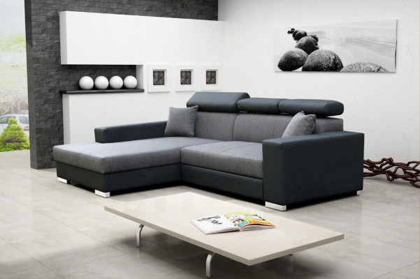 Schlofcanapé Ecksofa Couch Bettfunktioun Polster Eck Garnitur Sofae Schlaffunktioun
