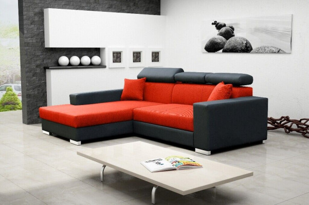 Schlofcanapé Ecksofa Couch Bettfunktioun Polster Eck Garnitur Sofae Schlaffunktioun