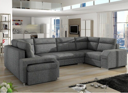 XXL Wunnlandschaft Eckssofa Sofa Couch Polster Garnitur Designer U-Form Wénkel Nei