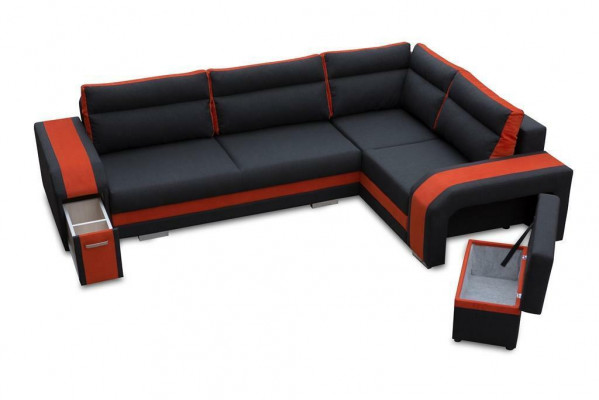 Eckcouch Wohnzimmer Schlofssofa Couchen Couche Garnitur L Form Stoff