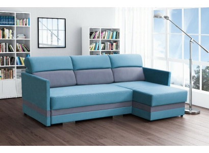 Sofa Schlafsofa Designer Sofa mat Bettfunktioun + Bettkësch Ecksofa Couch NEI