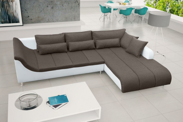 Designer Canapé Garnitur Eckcanapé Canapé Polster Eck Canapéen Textil Wunnwelt
