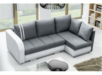 Canapé Schlofssofa Designer Canapé mat Schloffunktion + Betterkäsch Eckcanapé Couch NEI