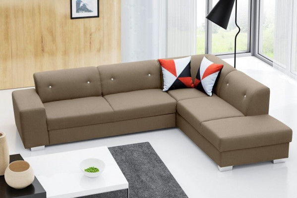 Sofa Schlofschofa Designer Sofa mat Schlofffunktioun + Betterkësch Ecksofa Couch NEI