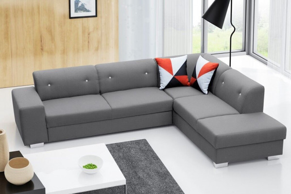 Sofa Schlofschofa Designer Sofa mat Schlofffunktioun + Betterkësch Ecksofa Couch NEI