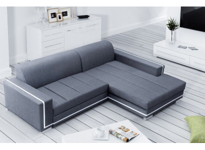 Ecksofa mat Schlooffunktioun Bettnfunktion Këscht Sofa Canapé Wohnlandschaft Bett