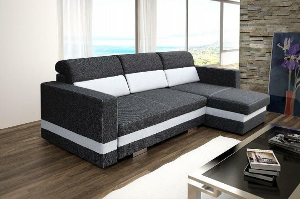 Schlofzofa Eckzofa Couch Polster Eck Bettfunktioun Nei Schlaffunktioun Garnitur