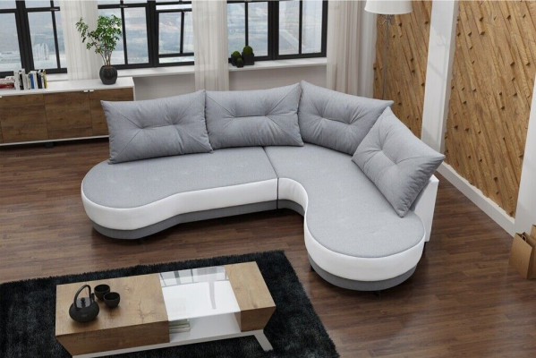 Polstersofa Loungesofa Canapé Sëtzgrupp Wunnzëmmer mat Këssen Sofa L-Form