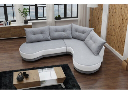 Polstersofa Loungesofa Canapé Sëtzgrupp Wunnzëmmer mat Këssen Sofa L-Form