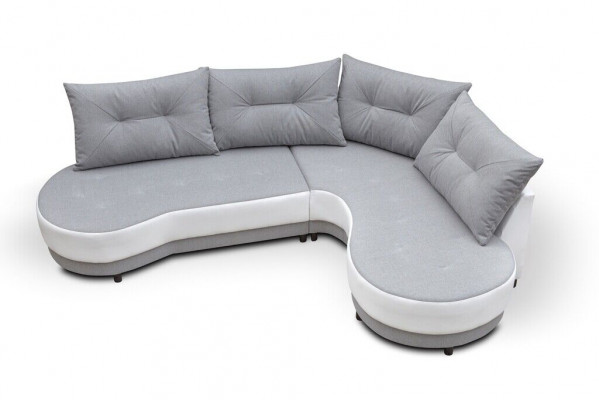 Polstersofa Loungesofa Canapé Sëtzgrupp Wunnzëmmer mat Këssen Sofa L-Form