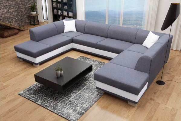 XXL Wunnlandschaft Ecksofa Couch Polster Garnitur Eck Designer U-Form Nei Sofa