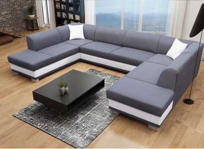 XXL Wunnlandschaft Ecksofa Couch Polster Garnitur Eck Designer U-Form Nei Sofa