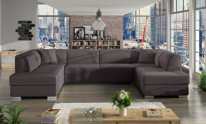 XXL Wunnlandschaft Ecksofa Couch Polster Garnitur Eck Designer U-Form Nei Sofa