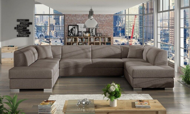 XXL Wunnlandschaft Ecksofa Couch Polster Garnitur Eck Designer U-Form Nei Sofa