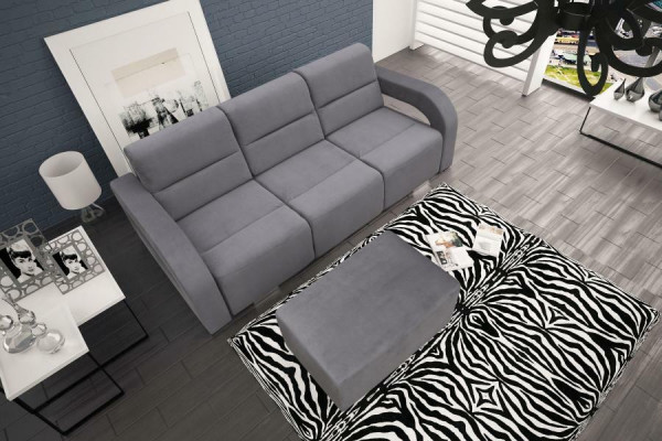 Schlofcanapé Klappcouchen 3-Sëtzer Schloffunktion + Bettkëscht Canapé Sofa Klappcanapé