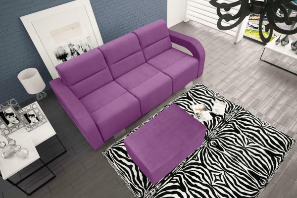 Schlofcanapé Klappcouchen 3-Sëtzer Schloffunktion + Bettkëscht Canapé Sofa Klappcanapé