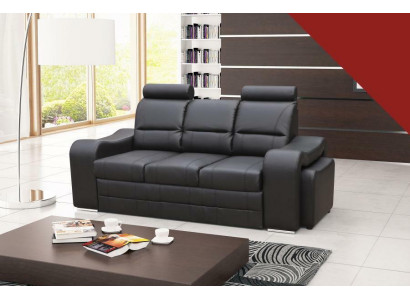 Schlofssofa Klappcouch 3-Sëtzer Schloffonktioun + Bettkëscht Couch Sofa Klappsofa
