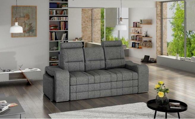 3-Sëtz Sofa Couch Polster Couchen Sofas 3-Sëtz mat Hocker Garnitur Polster