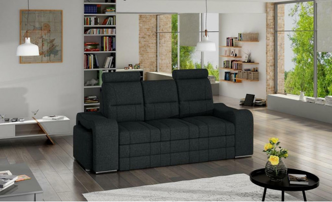 3-Sëtz Sofa Couch Polster Couchen Sofas 3-Sëtz mat Hocker Garnitur Polster