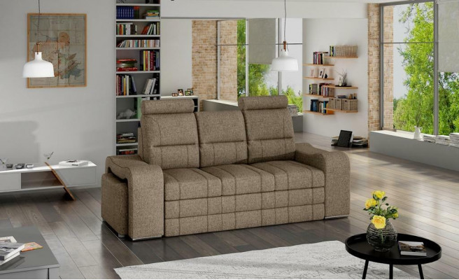 3-Sëtz Sofa Couch Polster Couchen Sofas 3-Sëtz mat Hocker Garnitur Polster