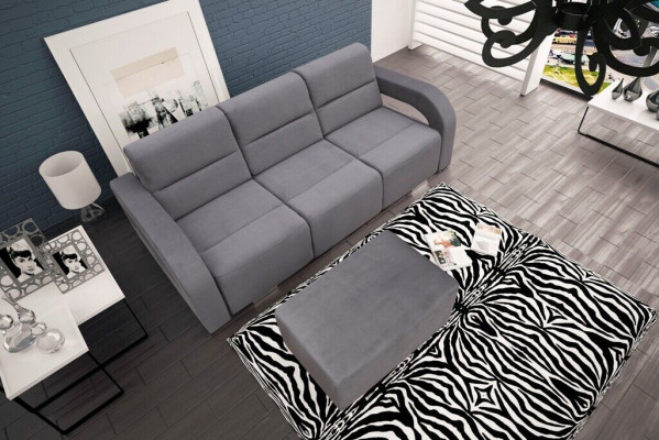 3-Sëtz Luxus Sofa Couch Blo Wunnzëmmer Kanzlei Miwwelen