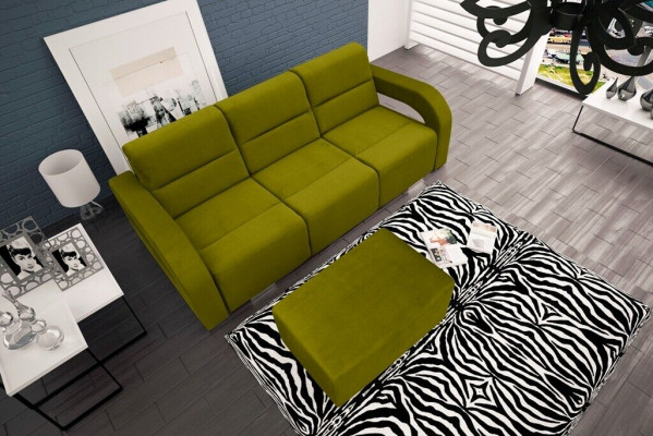 3-Sëtz Luxus Sofa Couch Blo Wunnzëmmer Kanzlei Miwwelen