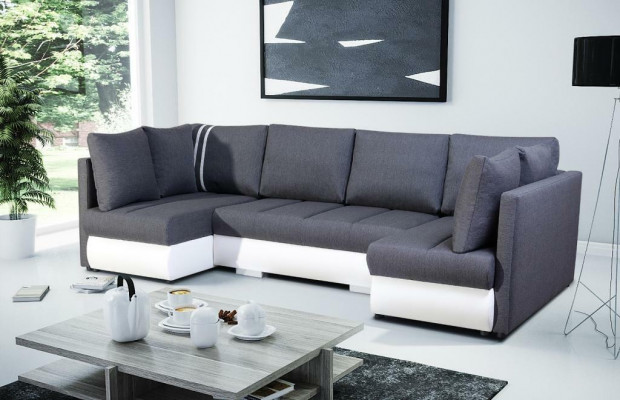 XXL Wunnlandschaft Sofa Couch Polster Garnitur Eck Designer U-Form Ecksofa Nei