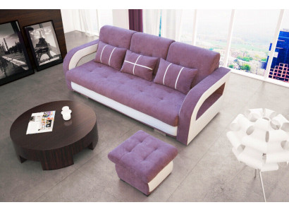 Schlofsofa Klappcouch 3-Sëtzer Schlaffunktioun + Bettkëscht Couch Sofa Klappsofa