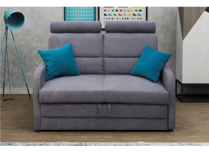 2-Sëtz Sofa Couch Sofas Textil Polster Stoff Garnitur Bettfunktioun Schlafsofa