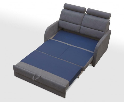 2-Sëtz Sofa Couch Sofas Textil Polster Stoff Garnitur Bettfunktioun Schlafsofa