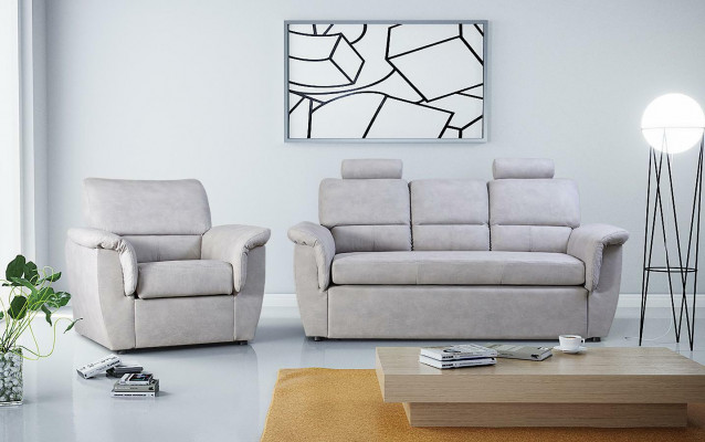 3 Sëtz Sofa Couch Polster Garnitur Bettfunktioun Schlofssofa Couchen Këscht Nei
