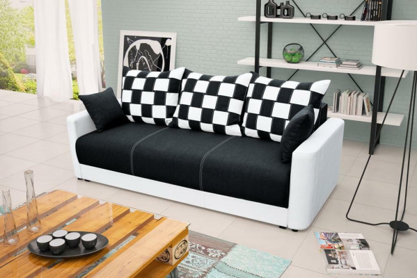 Schlofsofa Sofa 3 Sëtzer Grouss Bettfunktioun Schlofsofa Sofas Polster Couch XXL
