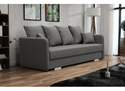 Schlofcanapé Stoff 3 Sëtz Sofa Couch Textil Polster Nei Garnitur Bettfunktioun