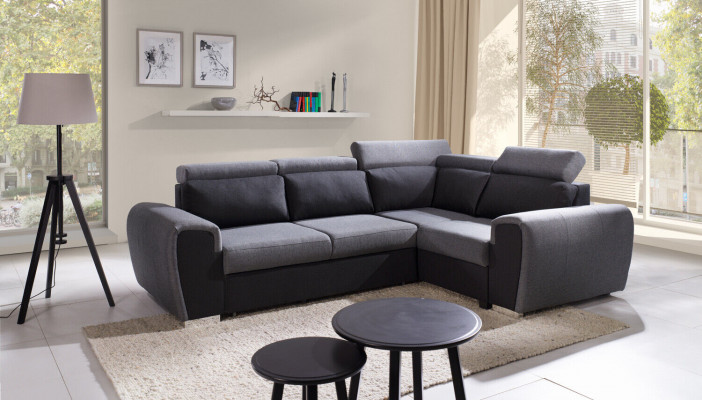 Sofa Schlofschof Designer Sofa mat Schlofffunktioun - Bettkasten Ecksofa Couche Sofaen