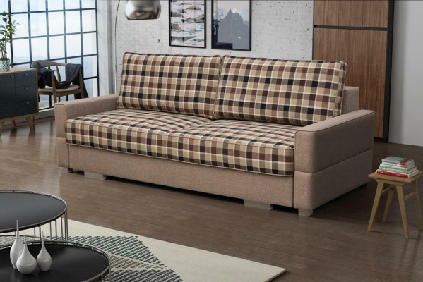 Schlofsofa Sofa 3-Sëtzer Grouss Bettfunktioun Schlofsofa Sofas Couchen Këssen XXL