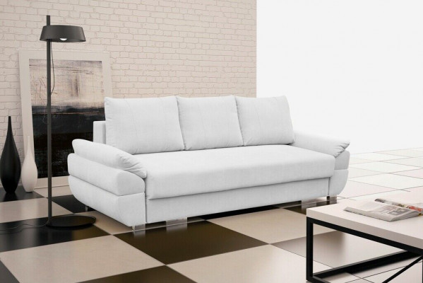 Designer 3 Sëtzer Canapé Sofa Polster Sofas Couchen 3er Textil Schlofssofa Bett