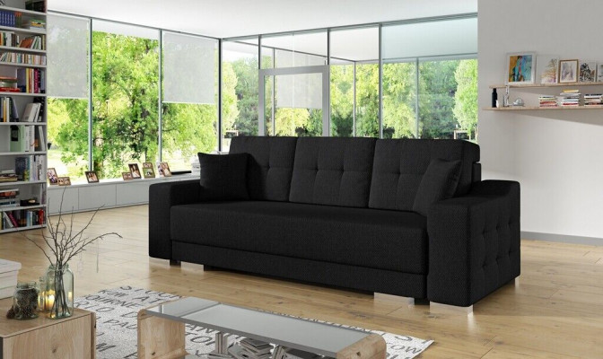 3 Sëtz Sofa Canapé Textil Stoff Schloffunktion Schlofzofa Nei Polster Garnitur Nei
