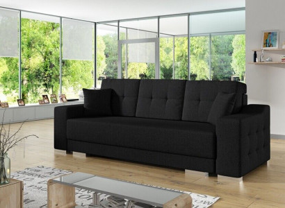 3 Sëtz Sofa Canapé Textil Stoff Schloffunktion Schlofzofa Nei Polster Garnitur Nei