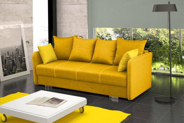Schlofcanapé Klappcouch 3-Sëtzer Schlaffunktion + Bettkëschte Canapé Sofa Klappcanapé