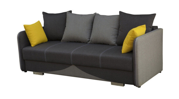 Schlofcanapé Klappcouch 3-Sëtzer Schlaffunktion + Bettkëschte Canapé Sofa Klappcanapé