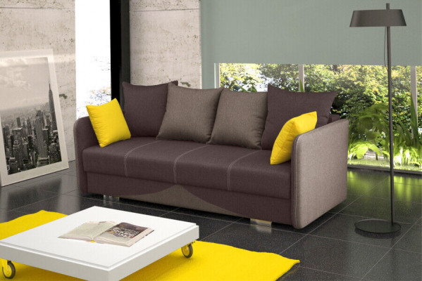 Schlofcanapé Klappcouch 3-Sëtzer Schlaffunktion + Bettkëschte Canapé Sofa Klappcanapé