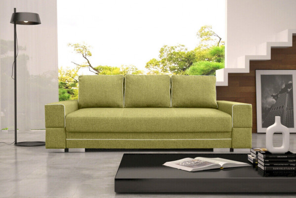 Schlofzofa Klappcouch 3-Sëtzer Schloffunktion + Bettkëschte Couch Sofa Klappsofa