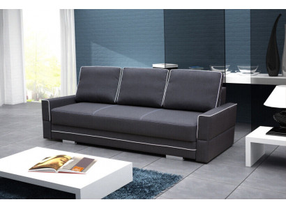 Schlofzofa Klappcouch 3-Sëtz Schloffunzioun + Bettkëschte Couch Sofa Klappsofa