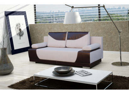 Schloofcouch Klappcouch 3-Sëtzer Schloffunktioun + Bettkësch Designer Couch Sofa