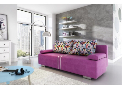 Schlofsofa Stoff Sofa Canapé Textil Polster Nei Garnitur Bettfunktion 3 Sëtz